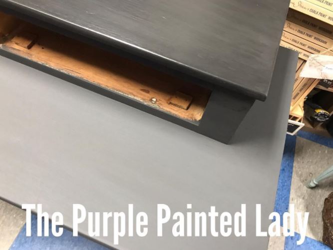 The Purple Painted Lady - Two coats of Graphite Chalk Paint® by Annie Sloa…   Black painted furniture, Annie sloan chalk paint colors, Distressed  furniture painting