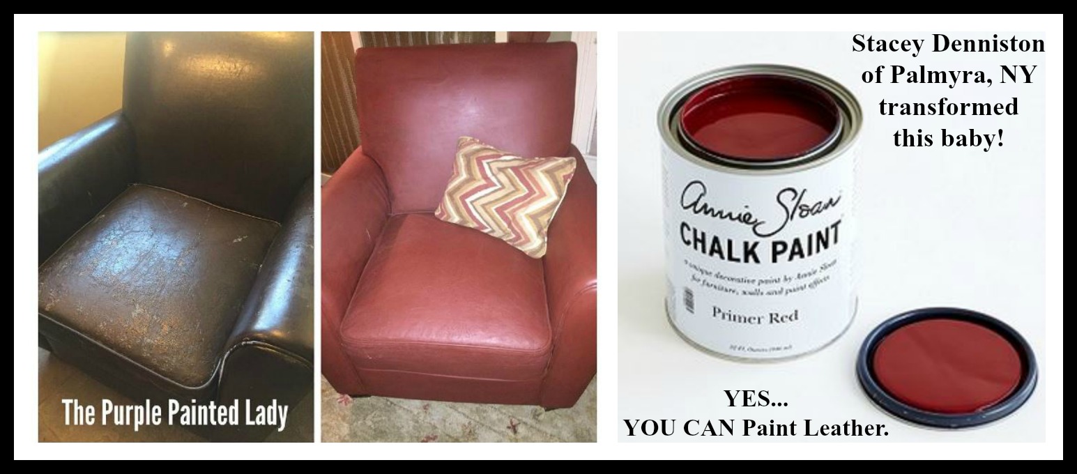 chalk paint on leather | The Purple 